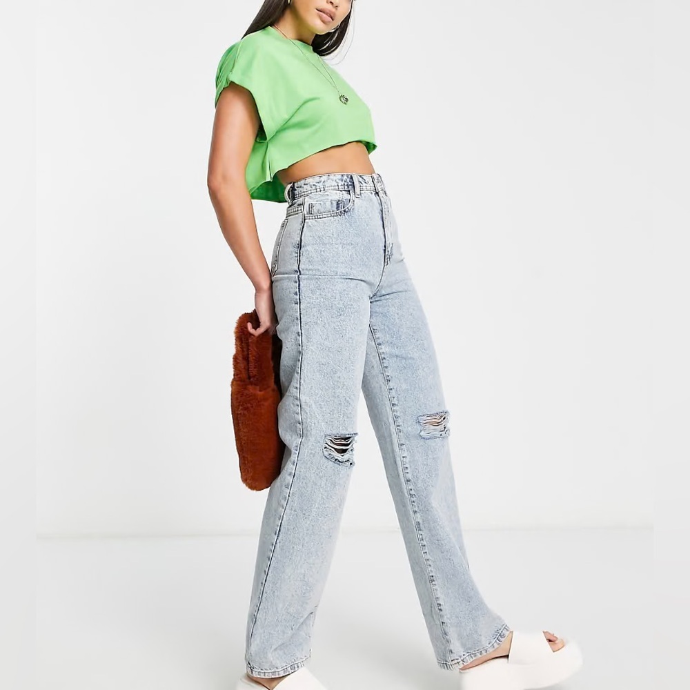Noisy May Drew High Waist Wide Leg Jeans | 30x32 | NWT